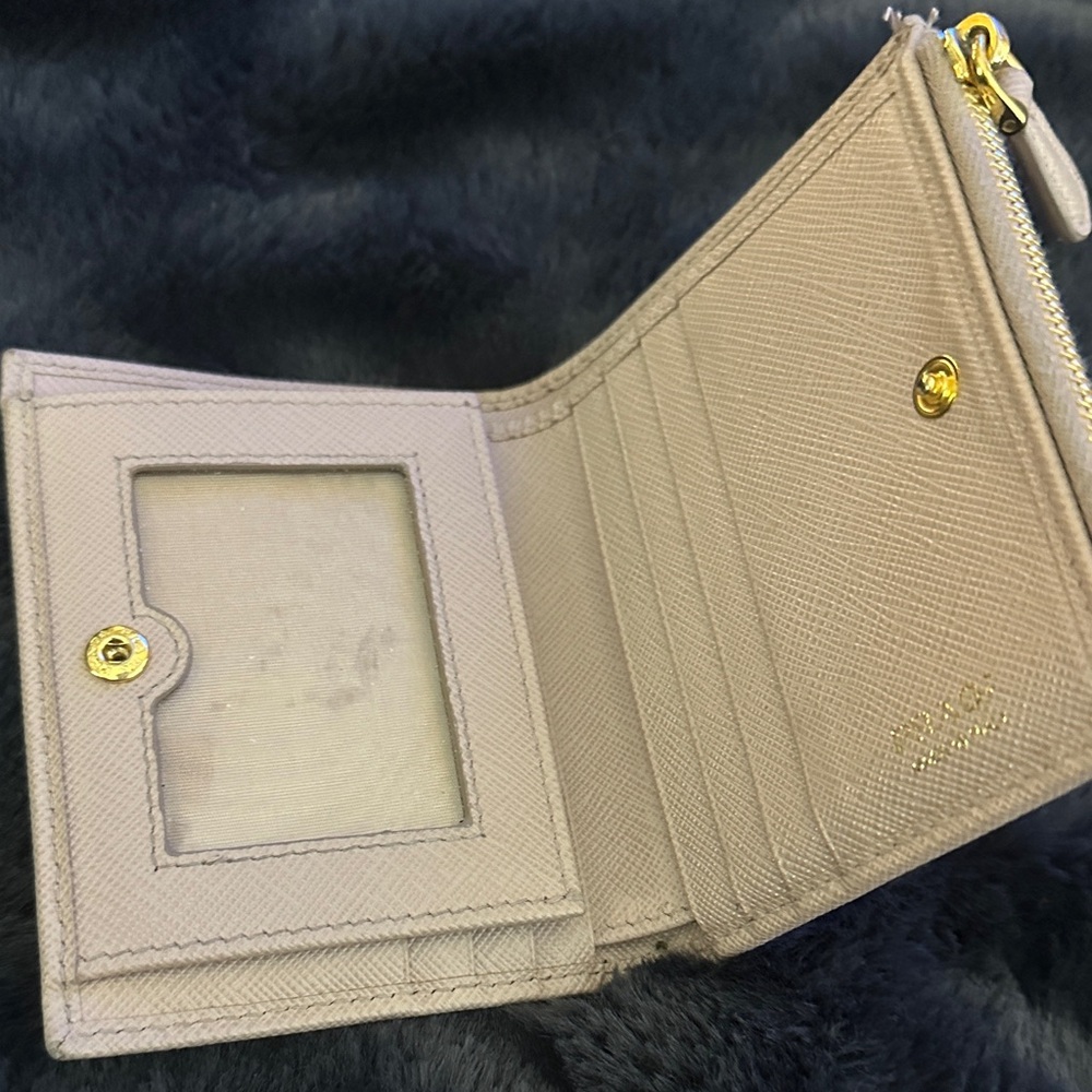 Prada Taupe Wallet with Gold Accents - Picture 2 of 10